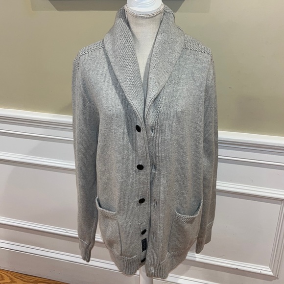 Polo Ralph Lauren Other - Polo Ralph Lauren Grey Shawl-neck Cardigan Sweater
